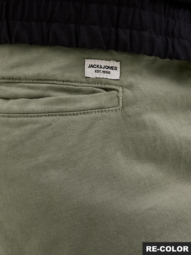 Jack & Jones Stoffhose »JPSTKANE HYBRID BONDI JOGGER SN« Baumwolle mit Leinen, locker geschnitten