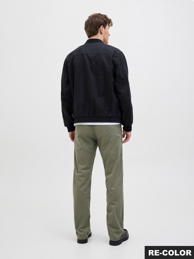 Jack & Jones Stoffhose »JPSTKANE HYBRID BONDI JOGGER SN« Baumwolle mit Leinen, locker geschnitten