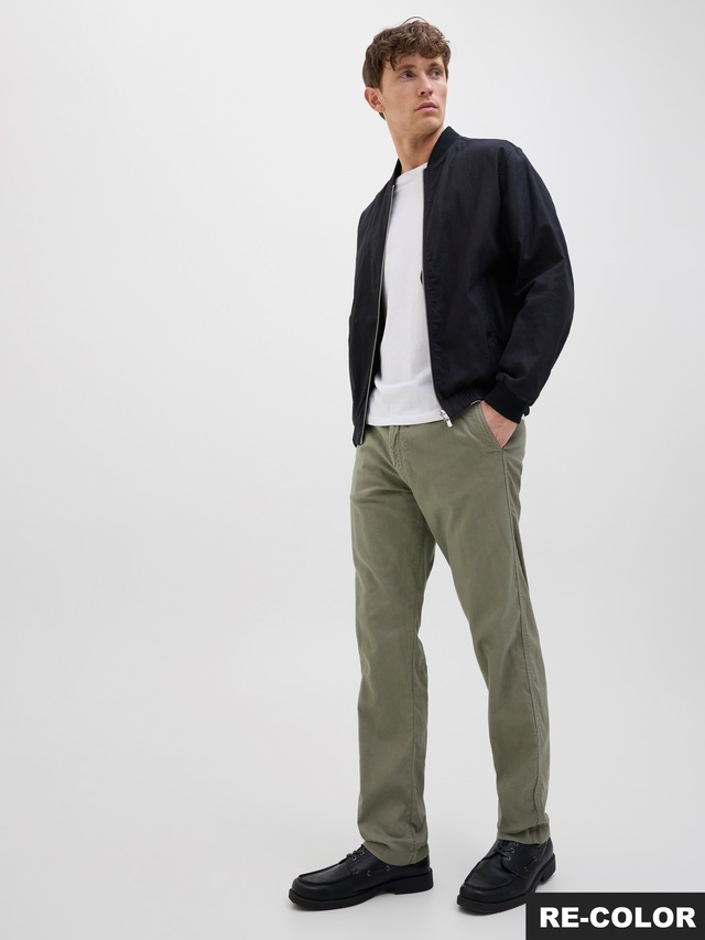Jack & Jones Stoffhose »JPSTKANE HYBRID BONDI JOGGER SN« Baumwolle mit Leinen, locker geschnitten