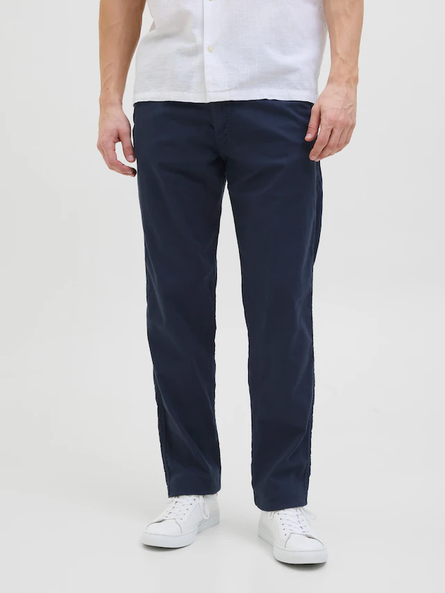 Jack & Jones Stoffhose »JPSTKANE HYBRID BONDI JOGGER SN« Baumwolle mit Leinen, locker geschnitten