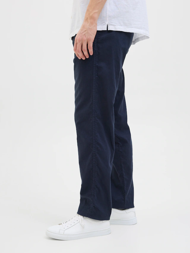 Jack & Jones Stoffhose »JPSTKANE HYBRID BONDI JOGGER SN« Baumwolle mit Leinen, locker geschnitten