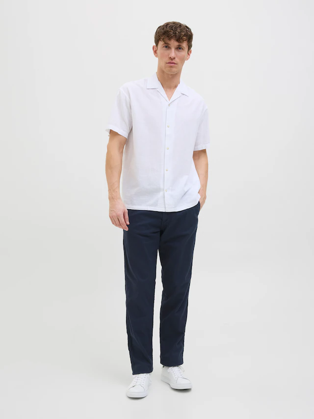 Jack & Jones Stoffhose »JPSTKANE HYBRID BONDI JOGGER SN« Baumwolle mit Leinen, locker geschnitten