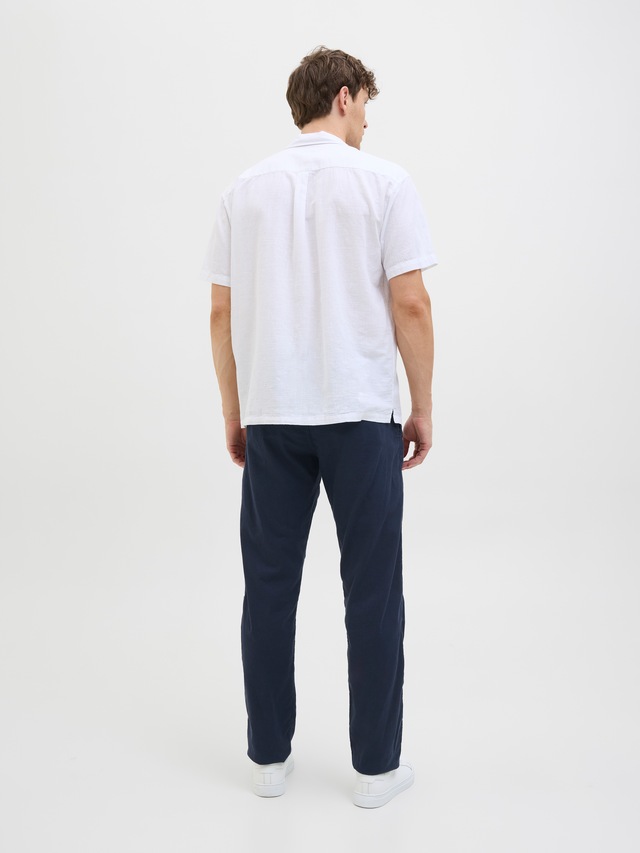 Jack & Jones Stoffhose »JPSTKANE HYBRID BONDI JOGGER SN« Baumwolle mit Leinen, locker geschnitten