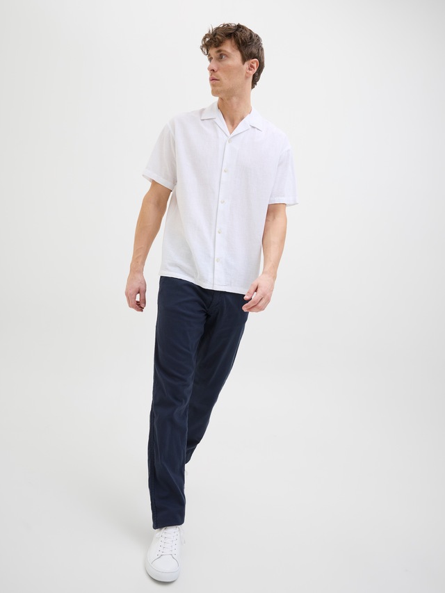 Jack & Jones Stoffhose »JPSTKANE HYBRID BONDI JOGGER SN« Baumwolle mit Leinen, locker geschnitten