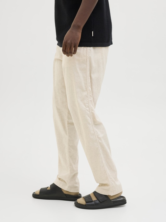 Jack & Jones Stoffhose »JPSTKANE HYBRID BONDI JOGGER SN« Baumwolle mit Leinen, locker geschnitten