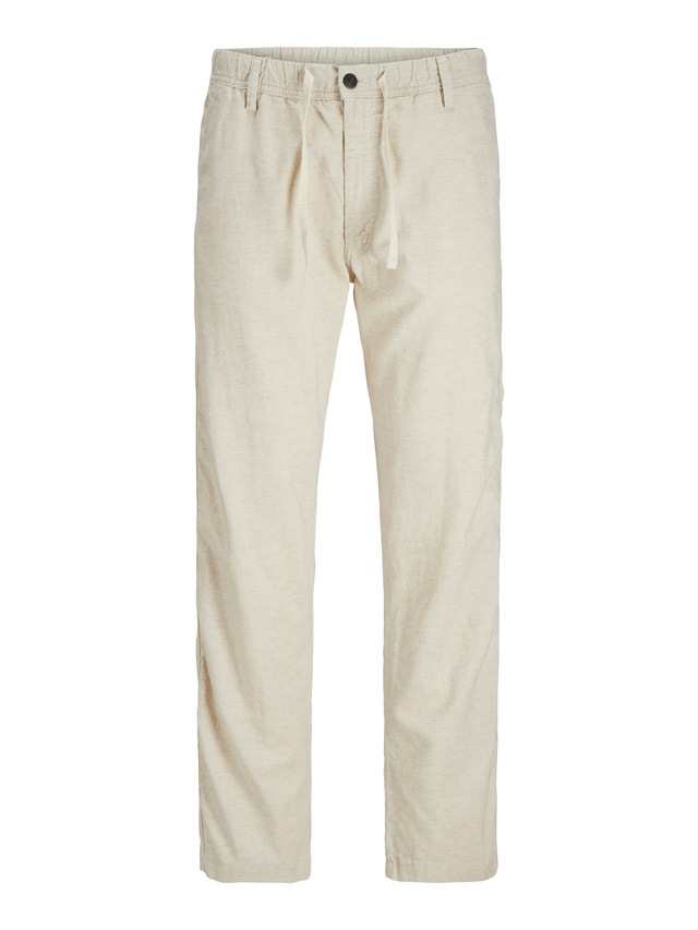 Jack & Jones Stoffhose »JPSTKANE HYBRID BONDI JOGGER SN« Baumwolle mit Leinen, locker geschnitten