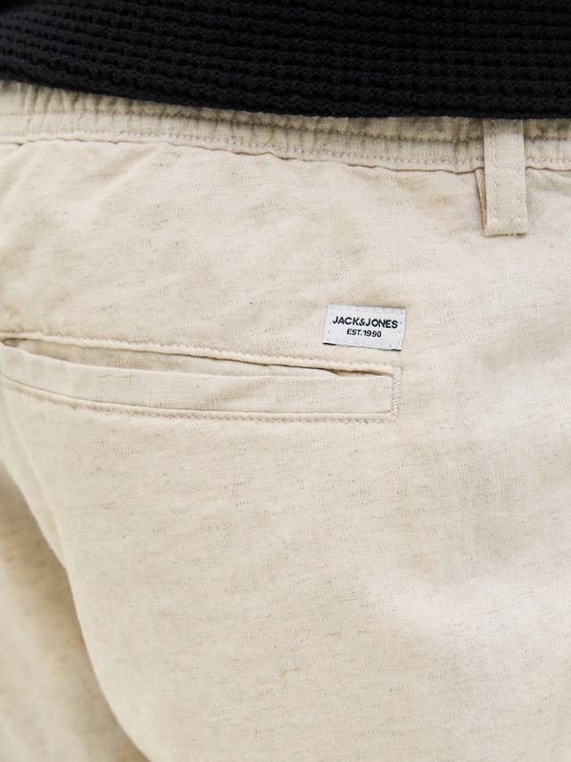 Jack & Jones Stoffhose »JPSTKANE HYBRID BONDI JOGGER SN« Baumwolle mit Leinen, locker geschnitten