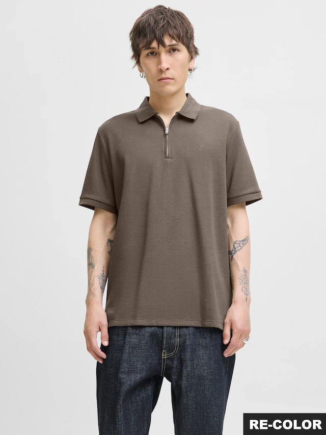 Jack & Jones Poloshirt »JJEAUSTIN ZIP POLO SS NOOS« mit Polokragen