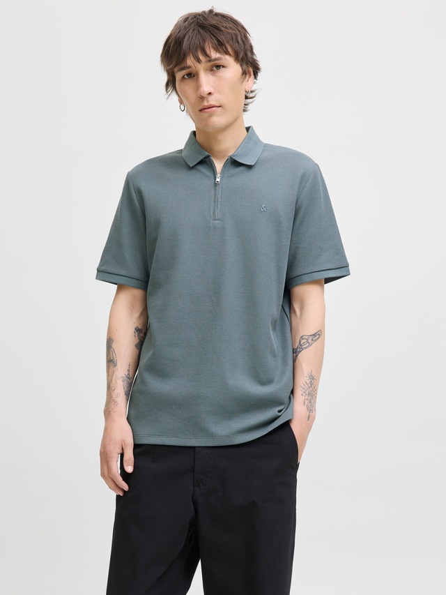 Jack & Jones Poloshirt »JJEAUSTIN ZIP POLO SS NOOS« mit Polokragen