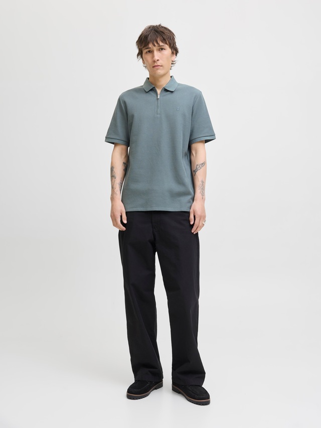 Jack & Jones Poloshirt »JJEAUSTIN ZIP POLO SS NOOS« mit Polokragen