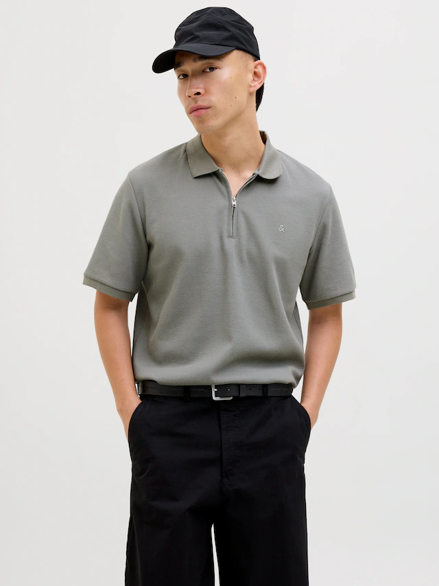 Jack & Jones Poloshirt »JJEAUSTIN ZIP POLO SS NOOS« mit Polokragen