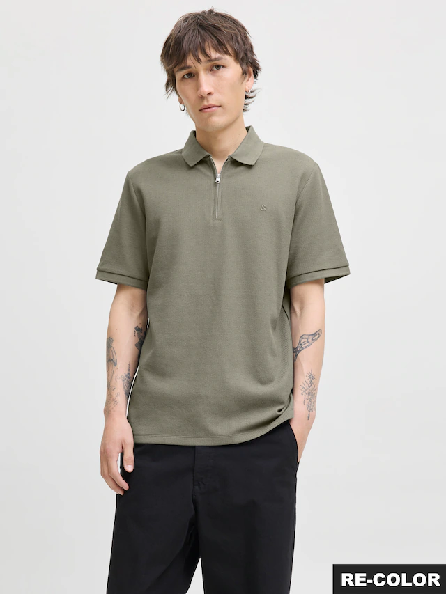 Jack & Jones Poloshirt »JJEAUSTIN ZIP POLO SS NOOS« mit Polokragen