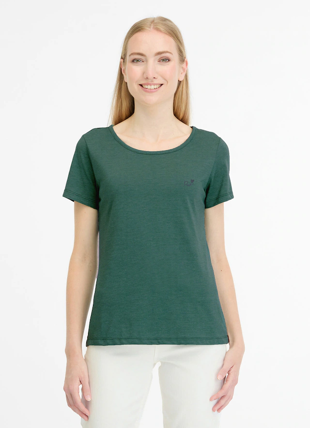 Ragwear Kurzarmshirt »MINTTA« mit Rundhalsausschnitt, ohne Verschluss, aus Baumwollmischung