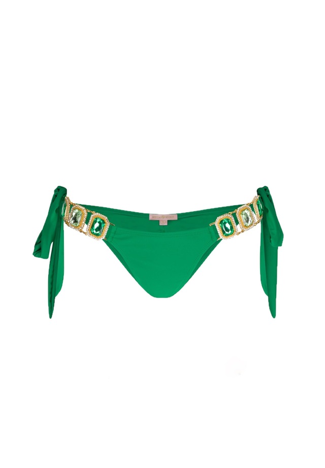 Moda Minx Bikini-Hose »Boujee Tie Side Brazilian« Panty, 1 Stk. mit stilvollem Steinbesatz
