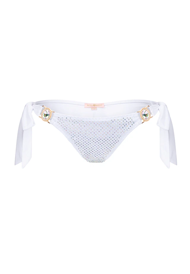 Moda Minx Bikini-Hose »Private Island« Panty, 1 Stk. mit seitlicher Bindung und tollem Steinbesatz