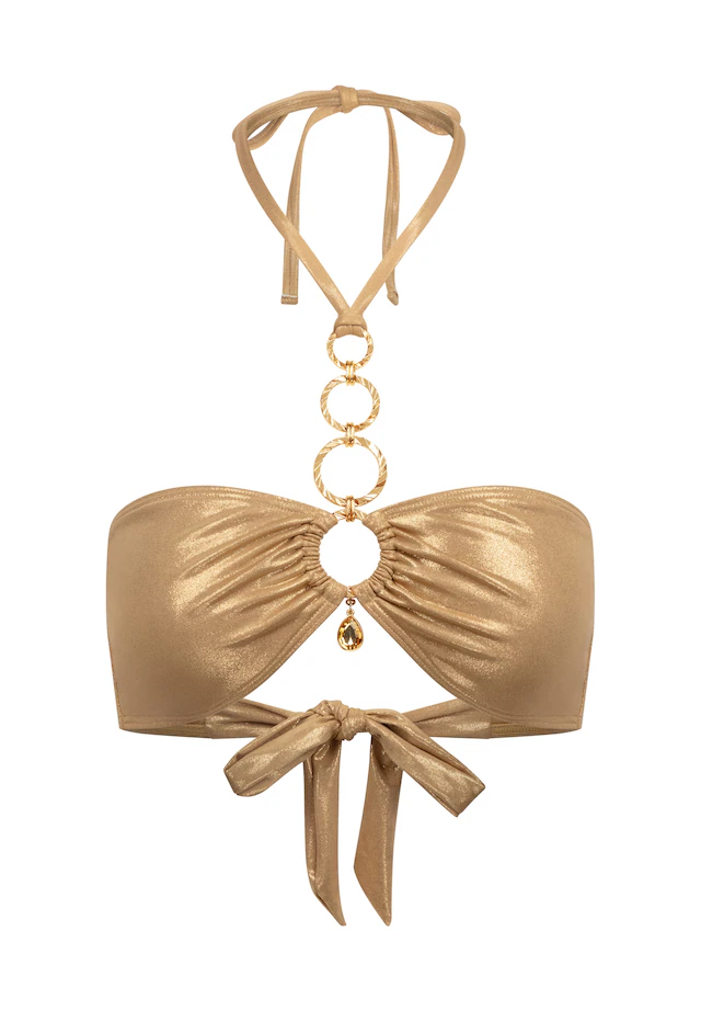 Moda Minx Triangel-Bikini-Top »Kos Pendant Hoop« 1 Stk. in tollem Schimmer-Look