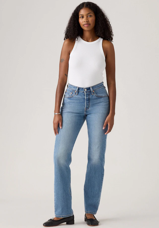 Levi's® Stretch-Jeans »LV Jeans 501 CURVE BLACKS« Die Passform schmeichelt kurvigen Figuren