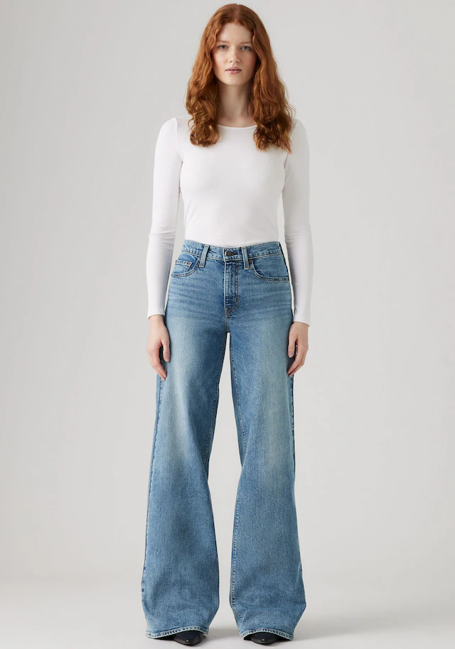 Levi's® Schlagjeans »Levi's® 728 High-Rise Wide-Leg Jeans« weite Beinform
