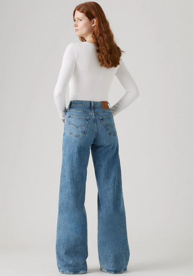 Levi's® Schlagjeans »Levi's® 728 High-Rise Wide-Leg Jeans« weite Beinform