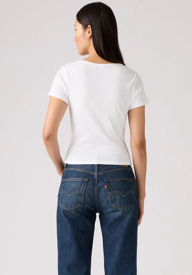 Levi's® T-Shirt »Levi's® Essential T-Shirt mit quadratischem Ausschnitt« Feinrippqualität