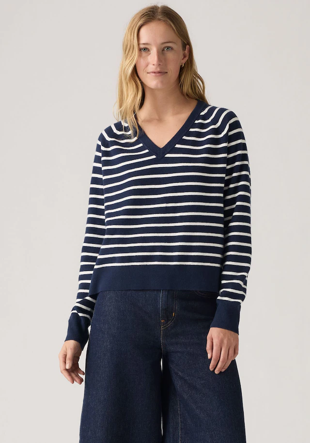 Levi's® V-Ausschnitt-Pullover »SUPER SOFT VNECK PULLOVER« im Bund beidseitig mit kurzem Schlitz