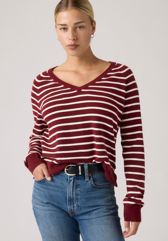 Levi's® V-Ausschnitt-Pullover »SUPER SOFT VNECK PULLOVER« im Bund beidseitig mit kurzem Schlitz