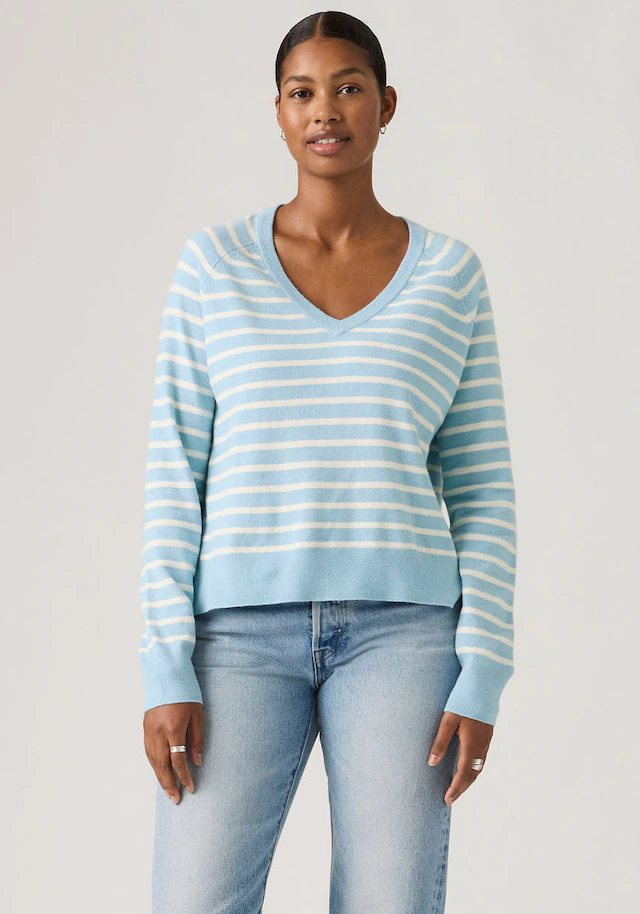 Levi's® V-Ausschnitt-Pullover »SUPER SOFT VNECK PULLOVER« im Bund beidseitig mit kurzem Schlitz