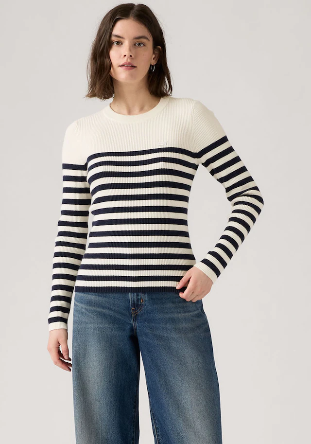Levi's® Rundhalspullover »RIB CREW SWEATER« Geripptes Strickmuster
