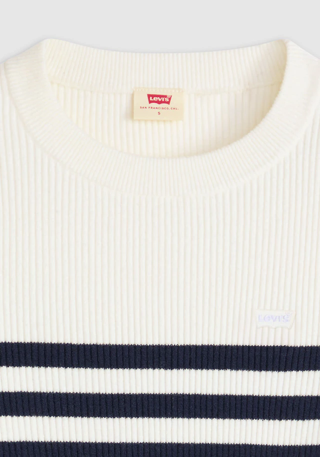 Levi's® Rundhalspullover »RIB CREW SWEATER« Geripptes Strickmuster