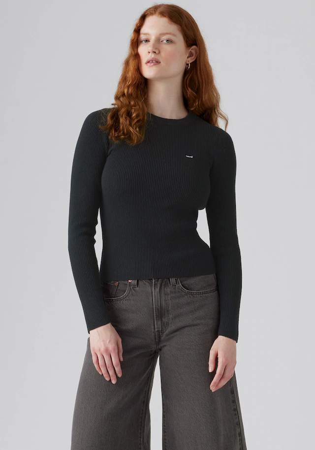 Levi's® Rundhalspullover »RIB CREW SWEATER« Geripptes Strickmuster