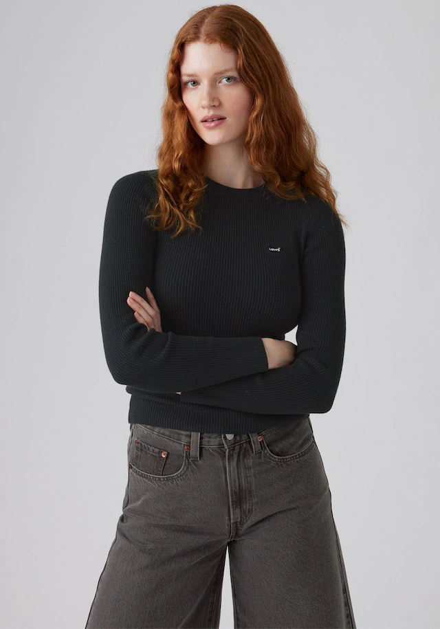 Levi's® Rundhalspullover »RIB CREW SWEATER« Geripptes Strickmuster