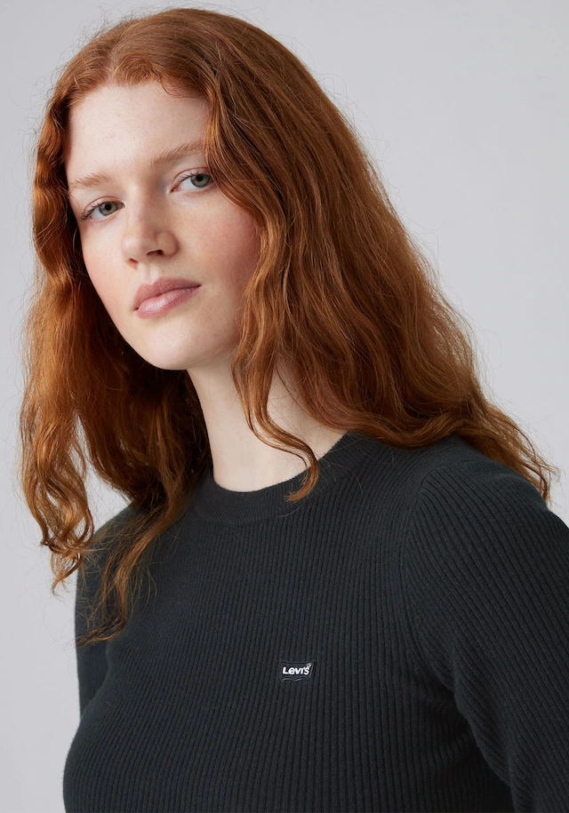 Levi's® Rundhalspullover »RIB CREW SWEATER« Geripptes Strickmuster