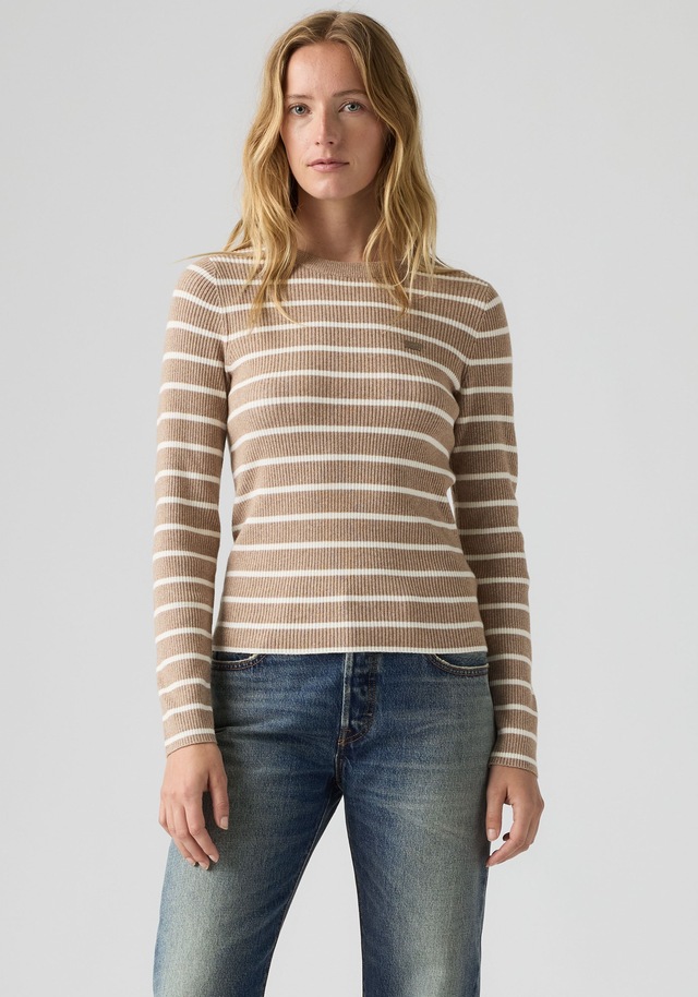 Levi's® Rundhalspullover »RIB CREW SWEATER« Geripptes Strickmuster