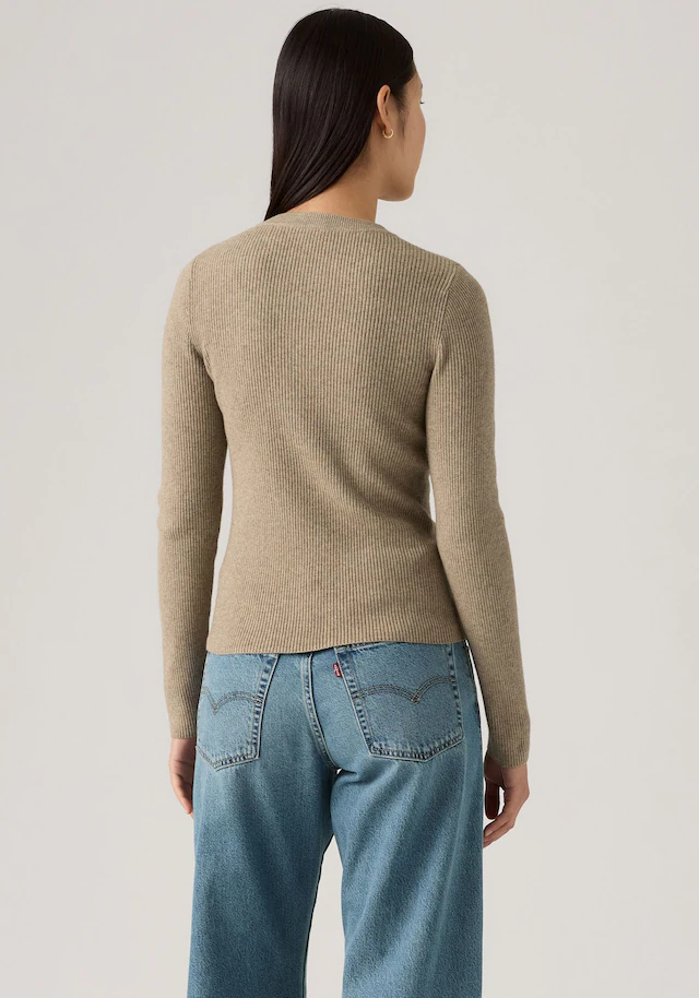 Levi's® Rundhalspullover »RIB CREW SWEATER« Geripptes Strickmuster