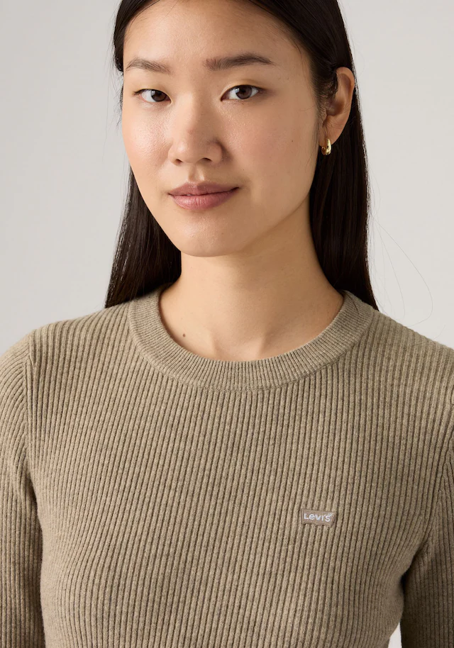 Levi's® Rundhalspullover »RIB CREW SWEATER« Geripptes Strickmuster
