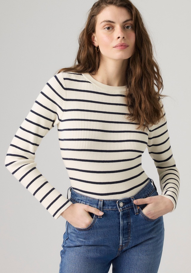 Levi's® Rundhalspullover »RIB CREW SWEATER« Geripptes Strickmuster