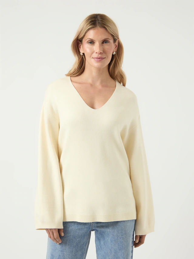 Y.A.S Strickpullover »YASELMA LS V-NECK KNIT PULLOVER S. NOOS«