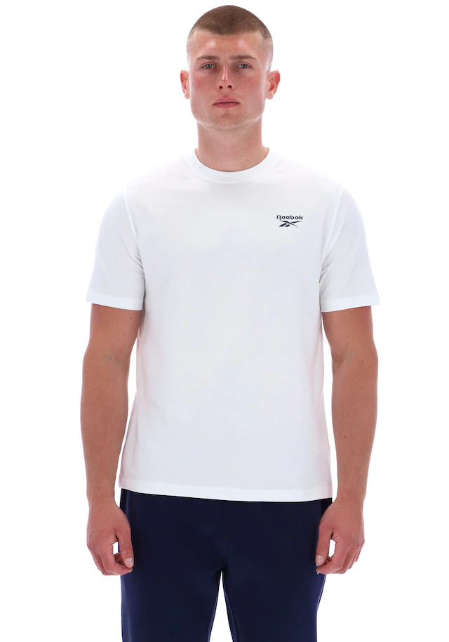 Reebok T-Shirt »CODY SMALL LOGO CREW NECK SS TEE« mit Rundhalsausschnitt, Kurzarm, ohne Verschluss, aus Baumwolle