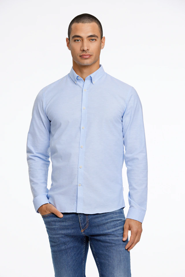 LINDBERGH Langarmhemd mit Button-Down-Kragen
