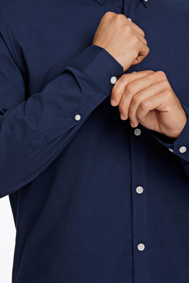 LINDBERGH Langarmhemd mit Button-Down-Kragen