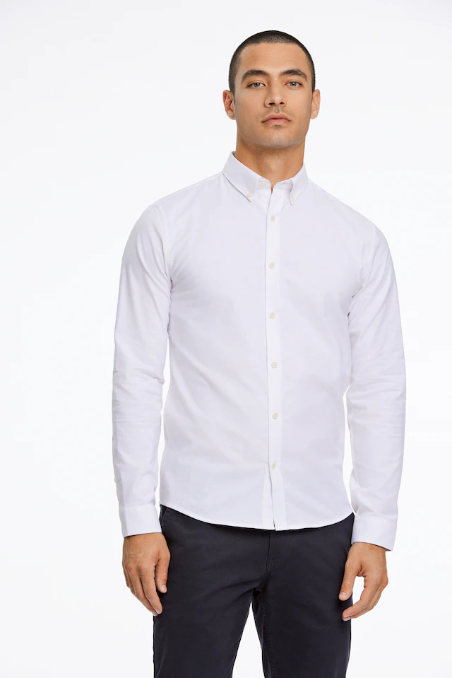 LINDBERGH Langarmhemd mit Button-Down-Kragen
