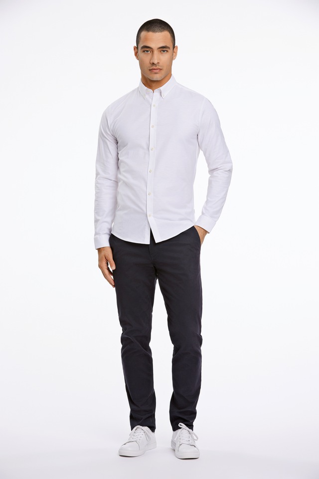 LINDBERGH Langarmhemd mit Button-Down-Kragen