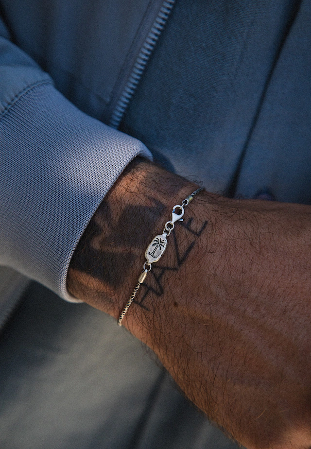 HAZE & GLORY Armkette »Armband Herren Kordelkette - Paradise 925 Silber oxidiert«
