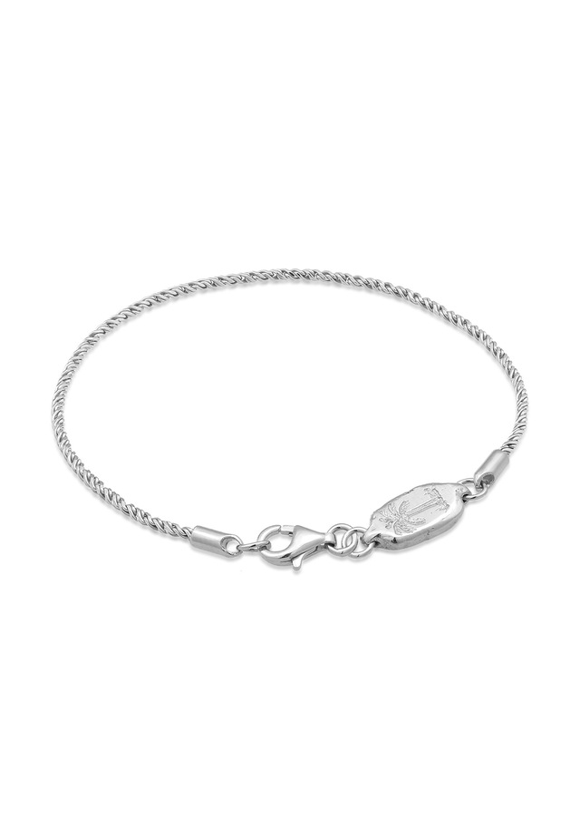 HAZE & GLORY Armkette »Armband Herren Kordelkette - Paradise 925 Silber oxidiert«