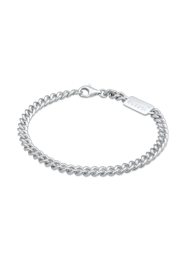 Kuzzoi Armkette »Armband Herren Rundpanzer Massiv 925 Silber«