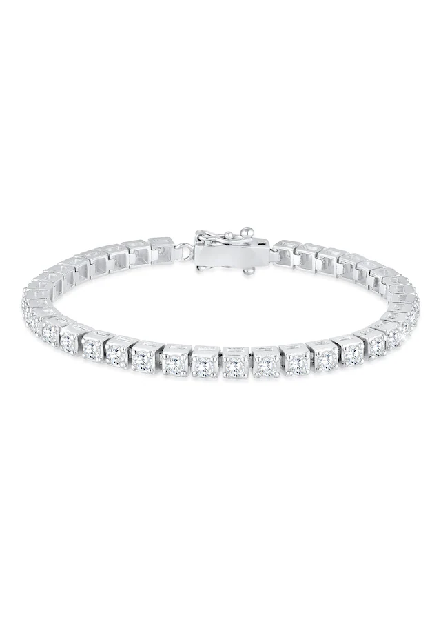 Elli Premium Armkette »Armband Tennisarmband mit Zirkonia Kristalle 925 Silber«