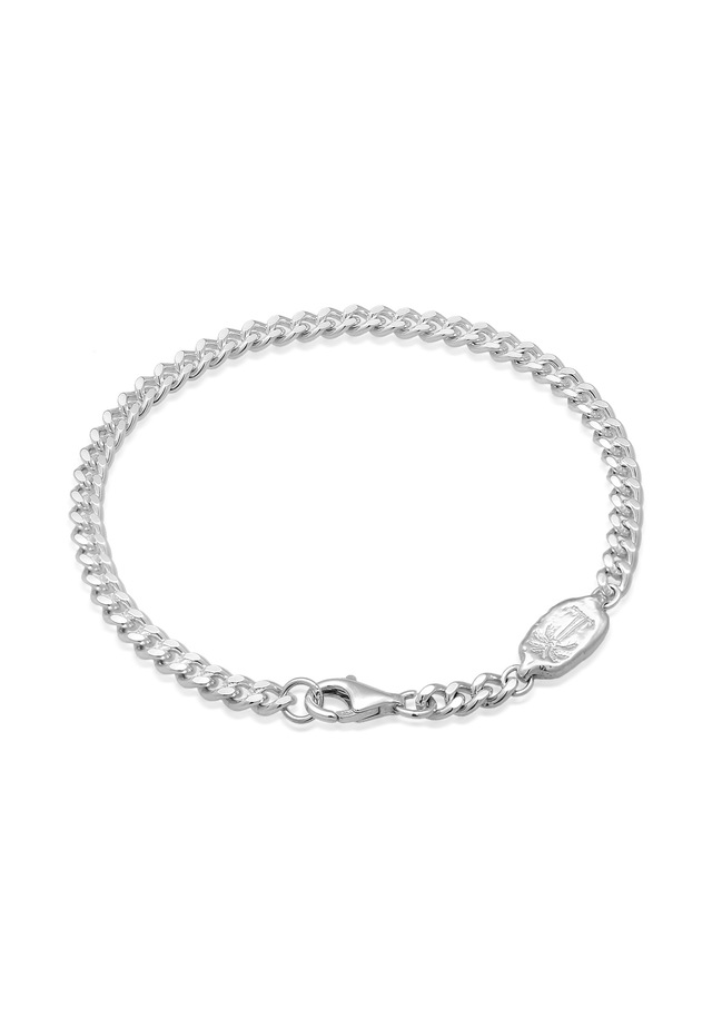 HAZE & GLORY Armkette »Armband Panzerkette Palme Basic 925 Silber«
