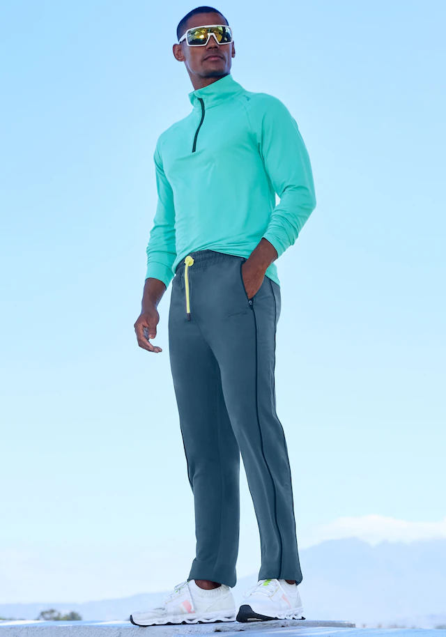 Le Jogger Performance Funktionsshirt mit Stehkragen und Reißverschluss