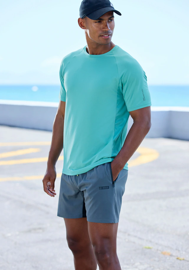 Le Jogger Performance Funktionsshirt mit Rundhalsausschnitt und seitlichen Mesh-Einsatz