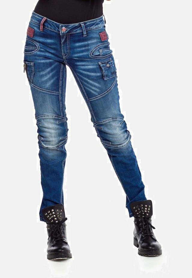 Cipo & Baxx Slim-fit-Jeans »Jeans« mit modischen Ziernähten, WD358